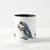 Keep Calm en omhels een pinguïn mok (Midden)