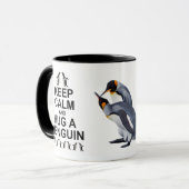 Keep Calm en omhels een pinguïn mok (Voorkant links)