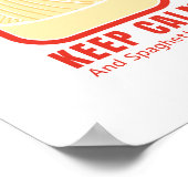 keep calm en spaghettiklem poster (Hoek)