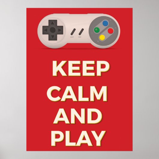 Keep Calm en speel vintage poster (Voorkant)