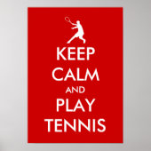 Keep calm en tennis spelen poster (Voorkant)