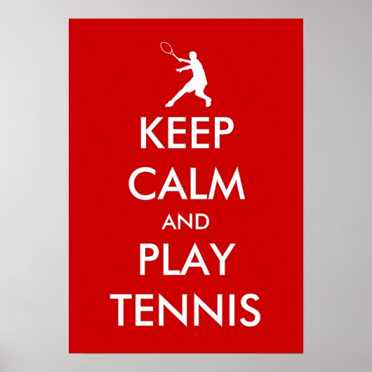 Keep calm en tennis spelen poster (Voorkant)