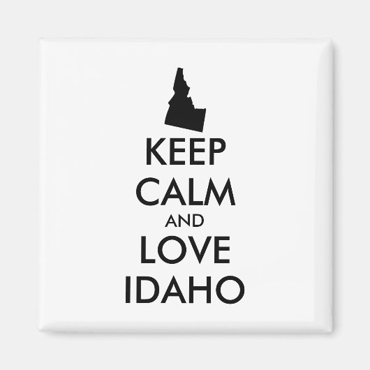  KEEP CALM EN VERLIES IDAHO MAGNEET (Voorkant)