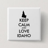  KEEP CALM EN VERLIES IDAHO VIERKANTE BUTTON 5,1 CM (Voorkant)