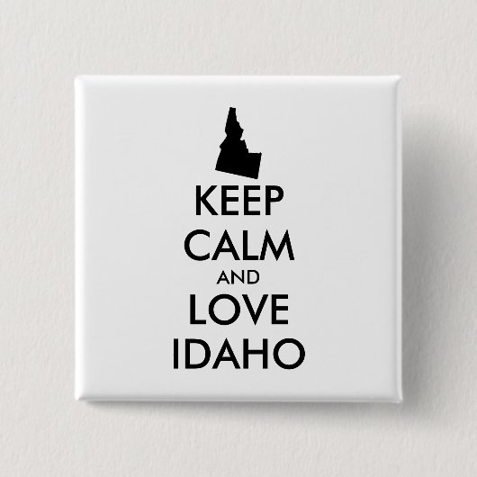  KEEP CALM EN VERLIES IDAHO VIERKANTE BUTTON 5,1 CM (Voorkant)