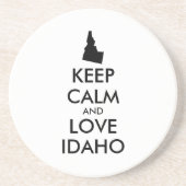  KEEP CALM EN VERLIES IDAHO ZANDSTEEN ONDERZETTER (Voorkant)