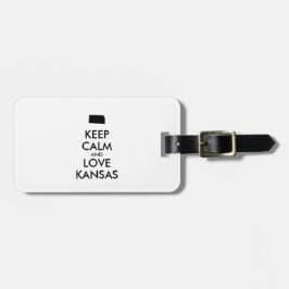  KEEP CALM EN VERLIES KANSAS BAGAGELABEL