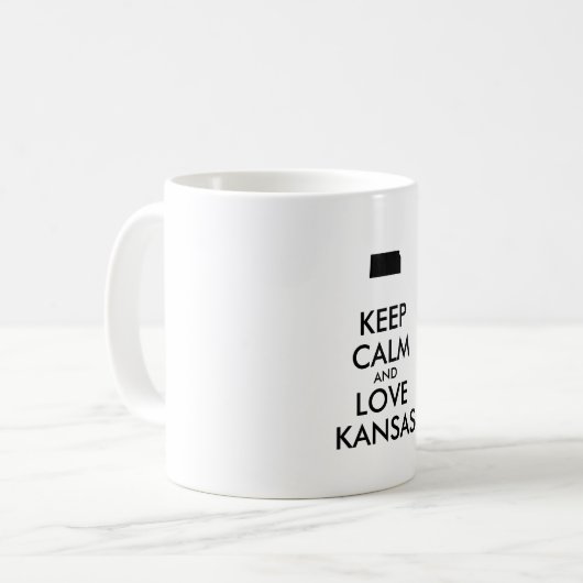  KEEP CALM EN VERLIES KANSAS KOFFIEMOK (Voorkant links)