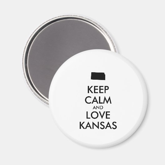  KEEP CALM EN VERLIES KANSAS MAGNEET (Voorkant / Achterkant)