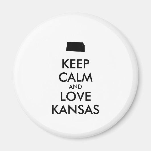 KEEP CALM EN VERLIES KANSAS MAGNEET (Voorkant)