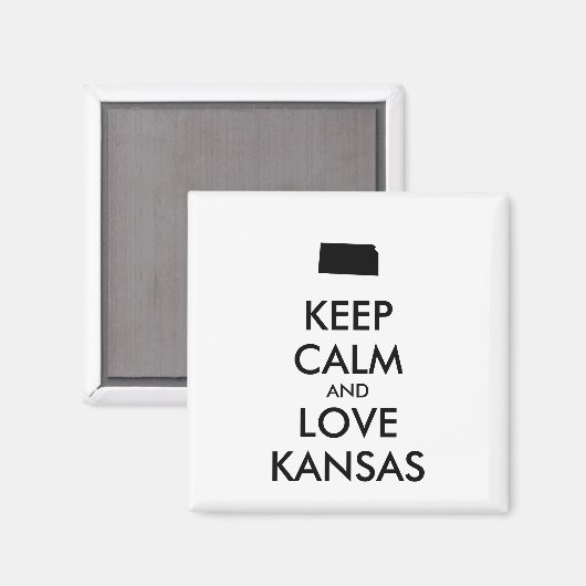  KEEP CALM EN VERLIES KANSAS MAGNEET (Voorkant / Achterkant)
