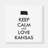 KEEP CALM EN VERLIES KANSAS MAGNEET (Voorkant)