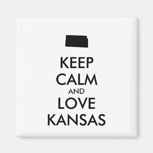 KEEP CALM EN VERLIES KANSAS MAGNEET (Voorkant)