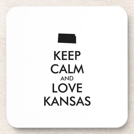  KEEP CALM EN VERLIES KANSAS ONDERZETTER (Voorkant)