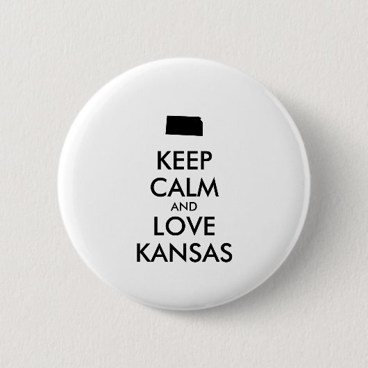  KEEP CALM EN VERLIES KANSAS RONDE BUTTON 5,7 CM (Voorkant)