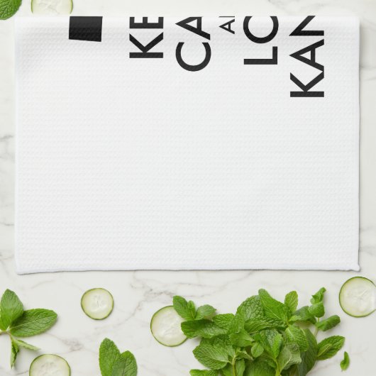  KEEP CALM EN VERLIES KANSAS THEEDOEK (Gevouwen)