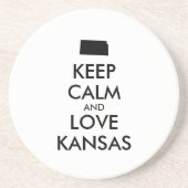  KEEP CALM EN VERLIES KANSAS ZANDSTEEN ONDERZETTER (Voorkant)