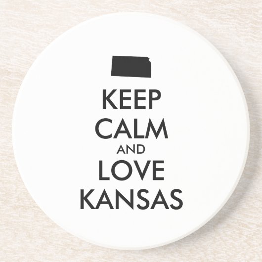  KEEP CALM EN VERLIES KANSAS ZANDSTEEN ONDERZETTER (Voorkant)