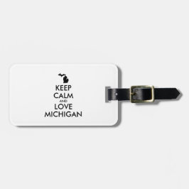  KEEP CALM EN VERLIES MICHIGAN BAGAGELABEL