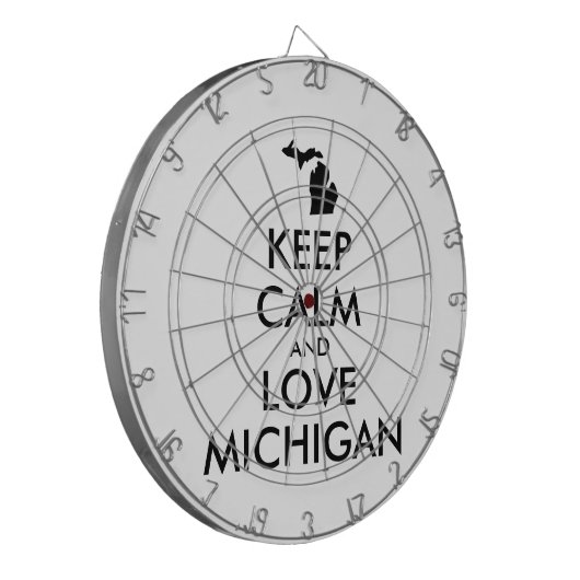  KEEP CALM EN VERLIES MICHIGAN DARTBORD (Voorkant Links)