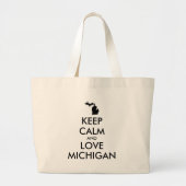  KEEP CALM EN VERLIES MICHIGAN GROTE TOTE BAG (Voorkant)