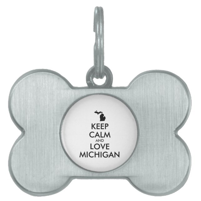  KEEP CALM EN VERLIES MICHIGAN HUISDIEREN NAAMPLAATJE