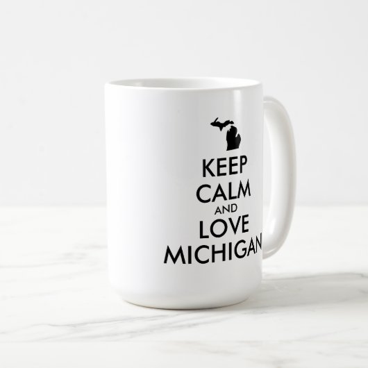  KEEP CALM EN VERLIES MICHIGAN KOFFIEMOK (Voorkant rechts)