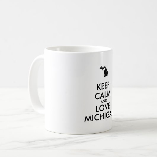  KEEP CALM EN VERLIES MICHIGAN KOFFIEMOK (Voorkant links)