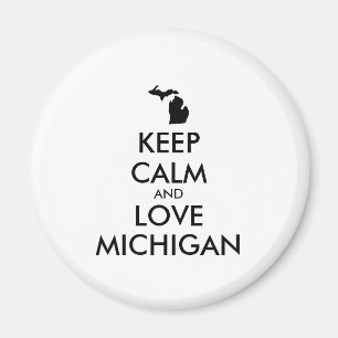 KEEP CALM EN VERLIES MICHIGAN MAGNEET