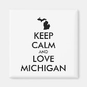 KEEP CALM EN VERLIES MICHIGAN MAGNEET (Voorkant)