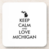  KEEP CALM EN VERLIES MICHIGAN ONDERZETTER (Voorkant)