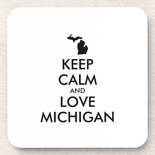 KEEP CALM EN VERLIES MICHIGAN ONDERZETTER (Voorkant)