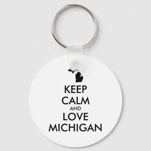KEEP CALM EN VERLIES MICHIGAN SLEUTELHANGER (Voorkant)