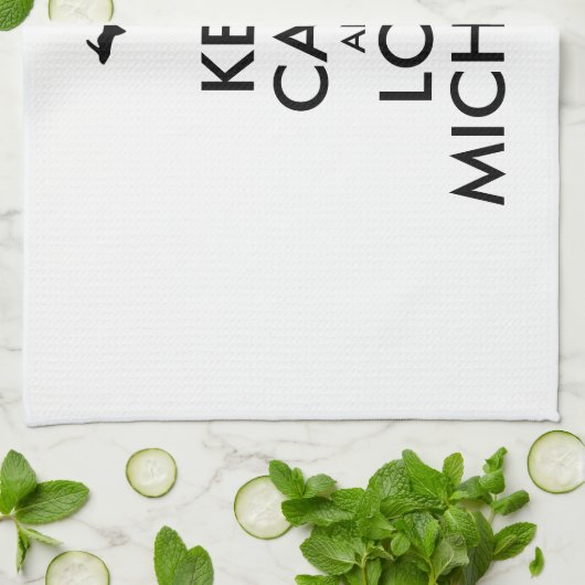  KEEP CALM EN VERLIES MICHIGAN THEEDOEK (Gevouwen)