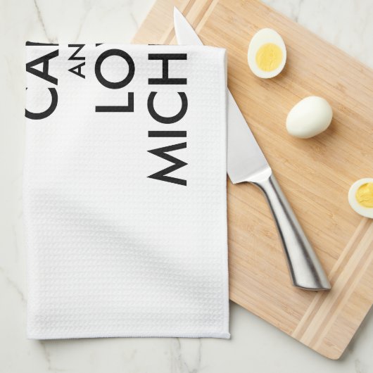  KEEP CALM EN VERLIES MICHIGAN THEEDOEK (Quarter Fold)