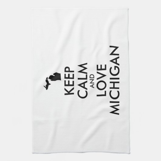  KEEP CALM EN VERLIES MICHIGAN THEEDOEK (Verticaal)