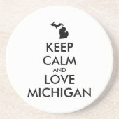  KEEP CALM EN VERLIES MICHIGAN ZANDSTEEN ONDERZETTER (Voorkant)