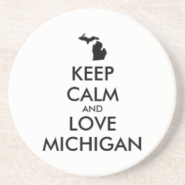  KEEP CALM EN VERLIES MICHIGAN ZANDSTEEN ONDERZETTER