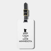 KEEP CALM EN VERLIES MINNESOTA BAGAGELABEL (Voorkant verticaal)