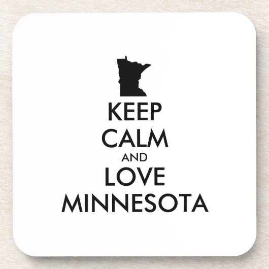  KEEP CALM EN VERLIES MINNESOTA DRANKJES ONDERZETTER (Voorkant)