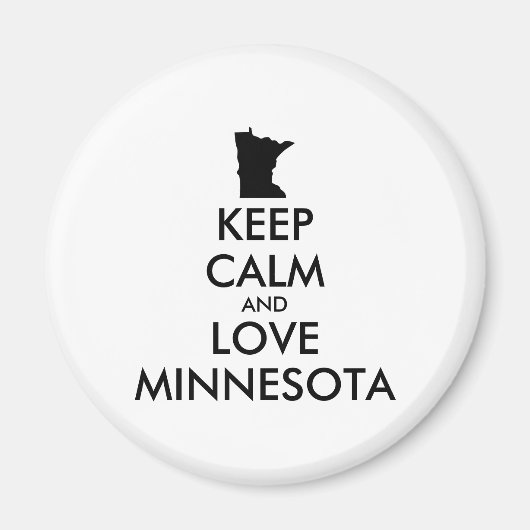  KEEP CALM EN VERLIES MINNESOTA MAGNEET (Voorkant)