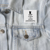  KEEP CALM EN VERLIES MINNESOTA VIERKANTE BUTTON 5,1 CM (In situ)