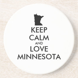  KEEP CALM EN VERLIES MINNESOTA ZANDSTEEN ONDERZETTER