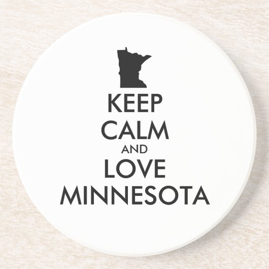  KEEP CALM EN VERLIES MINNESOTA ZANDSTEEN ONDERZETTER (Voorkant)