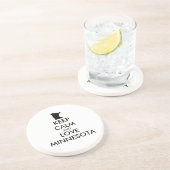  KEEP CALM EN VERLIES MINNESOTA ZANDSTEEN ONDERZETTER (Zijkant)