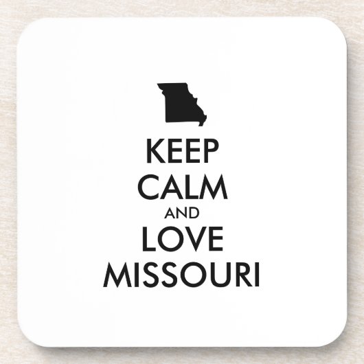  KEEP CALM EN VERLIES MISSOURI DRANKJES ONDERZETTER (Voorkant)