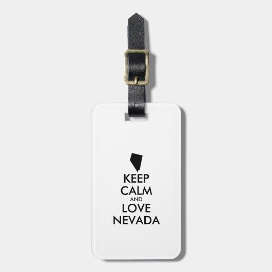  KEEP CALM EN VERLIES NEVADA BAGAGELABEL (Voorkant verticaal)