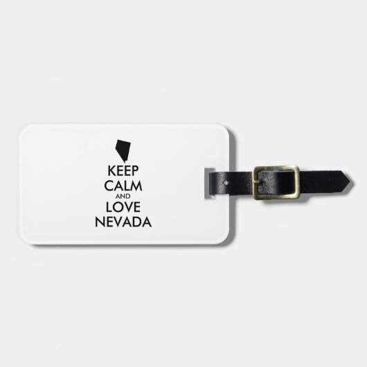  KEEP CALM EN VERLIES NEVADA BAGAGELABEL (Voorkant horizontaal)