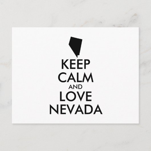 KEEP CALM EN VERLIES NEVADA BRIEFKAART (Voorkant)