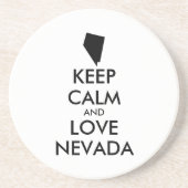  KEEP CALM EN VERLIES NEVADA ZANDSTEEN ONDERZETTER (Voorkant)